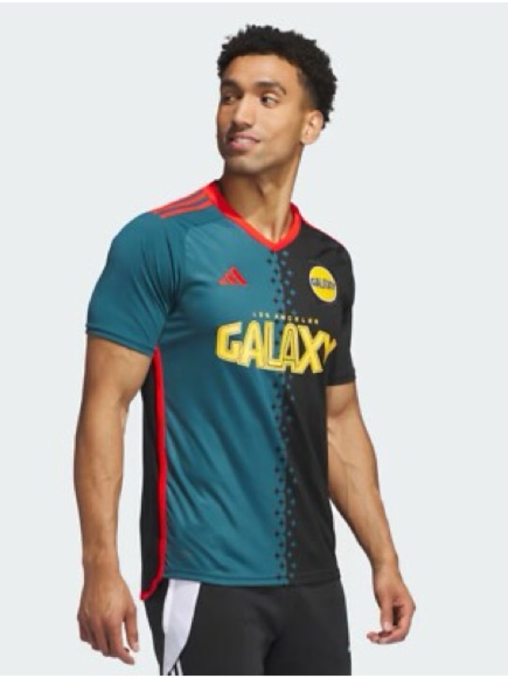 Adidas LA Galaxy Teal & Black Men’s Soccer Jersey team new medium slim fit